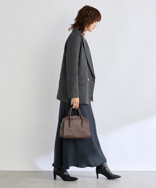 RIVE DROITE（リヴドロワ）の「【美シルエット】シャークスキンピークドラペルジャケット（テーラードジャケット・レディース・グレー/ブラウン・FREE）」の5枚目の写真