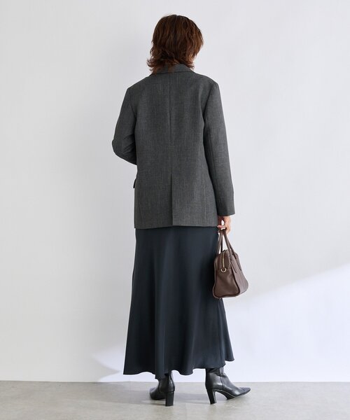 RIVE DROITE（リヴドロワ）の「【美シルエット】シャークスキンピークドラペルジャケット（テーラードジャケット・レディース・グレー/ブラウン・FREE）」の6枚目の写真