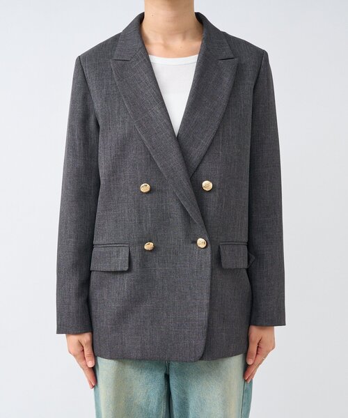 RIVE DROITE（リヴドロワ）の「【美シルエット】シャークスキンピークドラペルジャケット（テーラードジャケット・レディース・グレー/ブラウン・FREE）」の10枚目の写真