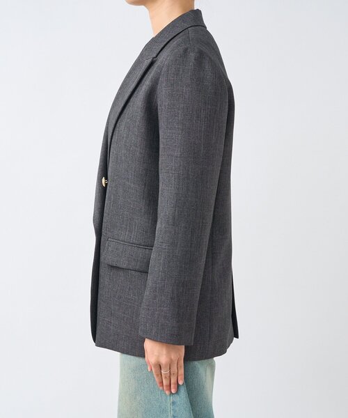 RIVE DROITE（リヴドロワ）の「【美シルエット】シャークスキンピークドラペルジャケット（テーラードジャケット・レディース・グレー/ブラウン・FREE）」の11枚目の写真