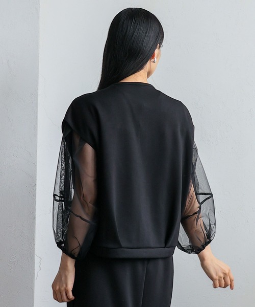 VitaFelice（ヴィータフェリーチェ）の「ノースリーブジップフロントポケットベスト（セットアップ対応）（ベスト・レディース・ブラック/チャコールグレー・FREE）」の6枚目の写真