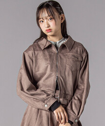 ZIDDY（ジディ）の「スウェードポンチジャケット(130~160cm)（その他アウター・キッズ）」