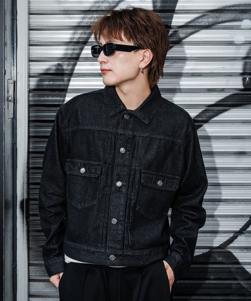 短丈コーティングデニムジャケット CALIFORNIA OUTFITTERS デニムジャケット gジャン 3-9D32 クロップド