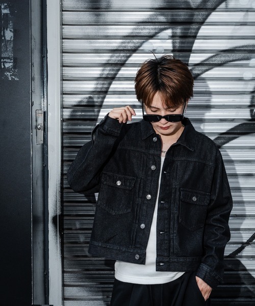 improves（インプローブス）の「10ozデニム ショート丈 ジージャン（デニムジャケット・メンズ・ネイビー/ブラック・MEDIUM/LARGE）」の6枚目の写真