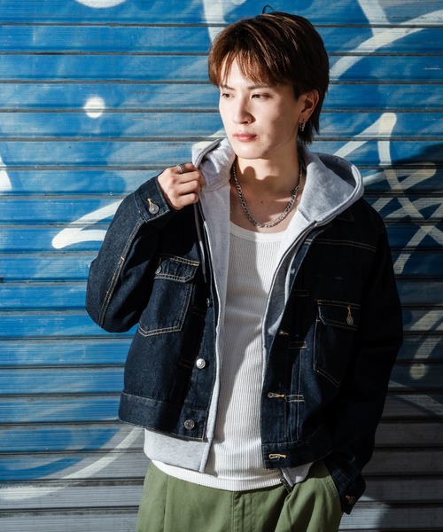 セール】10ozデニム ショート丈 ジージャン（デニムジャケット