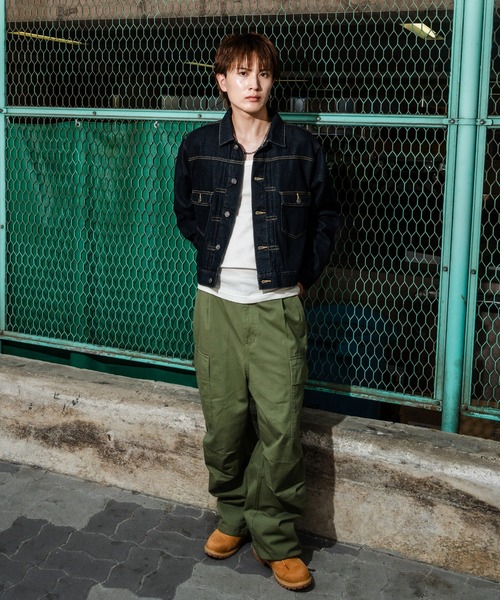 improves（インプローブス）の「10ozデニム ショート丈 ジージャン（デニムジャケット・メンズ・ネイビー/ブラック・MEDIUM/LARGE）」の12枚目の写真