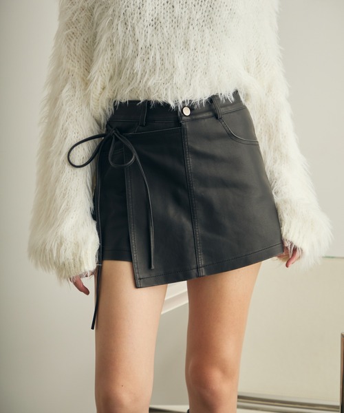 Lunea(ルネア)の「ウエストリボンラップスカパン(その他パンツ・レディース・ブラック/ブラウン・L/M/S)」の5枚目の写真