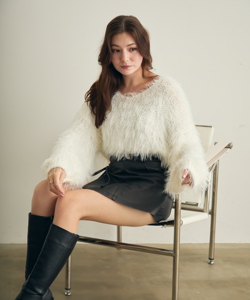 Lunea(ルネア)の「ウエストリボンラップスカパン(その他パンツ・レディース・ブラック/ブラウン・L/M/S)」の3枚目の写真