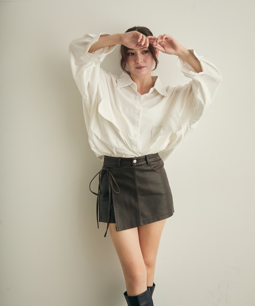 Lunea(ルネア)の「ウエストリボンラップスカパン(その他パンツ・レディース・ブラック/ブラウン・L/M/S)」の15枚目の写真