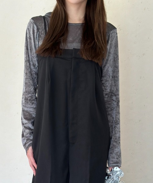 Per sist ence(パーシエンス)の「ヴィンテージライクシアーベロアトップス(Tシャツ/カットソー・レディース・ダークグレー/ホワイト/ブラウン/ブラック・ONE SIZE)」の11枚目の写真