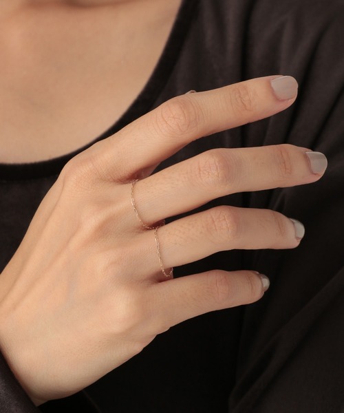 Elura(エルーラ)の「コバンチェーンリング/607561(リング・レディース・ゴールド・15号/7号/9号/13号/11号)」の1枚目の写真
