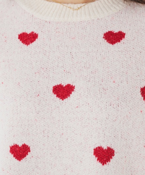 Honeys（ハニーズ）の「総柄ニットワンピース（ワンピース・レディース・ブルー系その他/グレー系/アイボリー系/ピンク系その他・M/L/S/3L/LL）」の8枚目の写真