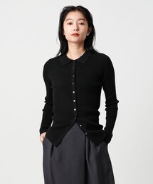 ブラック 襟付き 半袖ニット　UNITED ARROWS 黒 UNITED ARROWS｜ユナイテッドアローズのニット/セーター