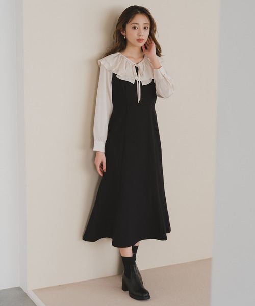 MISCH MASCH(ミッシュマッシュ)の「フリルカラーマーメイドワンピース(ワンピース・レディース・ピンク/ブラック・S/M)」の20枚目の写真