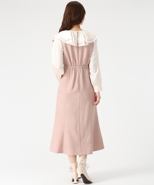 MISCH MASCH(ミッシュマッシュ)の「フリルカラーマーメイドワンピース(ワンピース・レディース・ピンク/ブラック・S/M)」の10枚目の写真