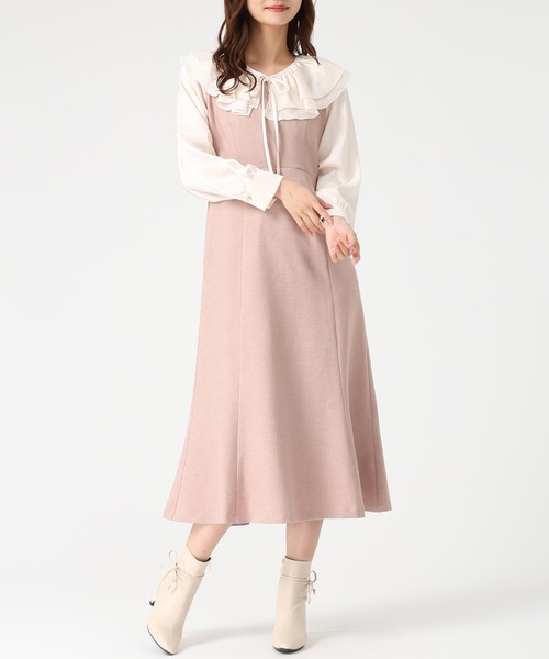 MISCH MASCH(ミッシュマッシュ)の「フリルカラーマーメイドワンピース(ワンピース・レディース・ピンク/ブラック・S/M)」の22枚目の写真