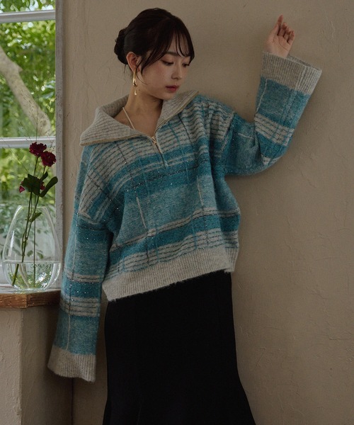 mideal マイディール スパンコールニットアンサンブル mideal公式通販