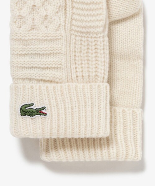 ラコステ（LACOSTE）/アラン柄ブレンドウールニットグローブ セール】アラン柄ブレンドウールニットグローブ（手袋）｜LACOSTE