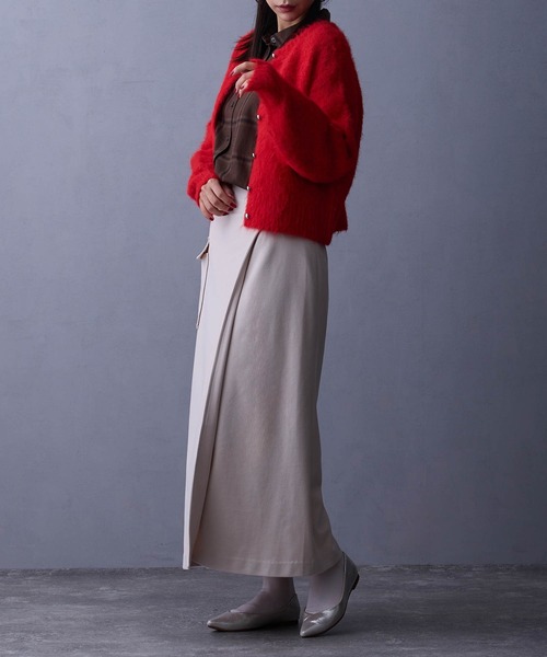 NICOLE white（ニコルホワイト）の「シャギーカーディガン（カーディガン/ボレロ・レディース・ピンク/レッド/ブラウン・FREE）」の9枚目の写真