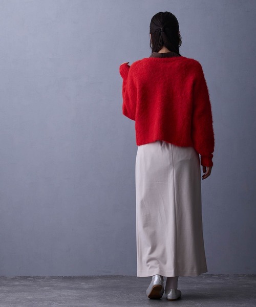 NICOLE white（ニコルホワイト）の「シャギーカーディガン（カーディガン/ボレロ・レディース・ピンク/レッド/ブラウン・FREE）」の10枚目の写真