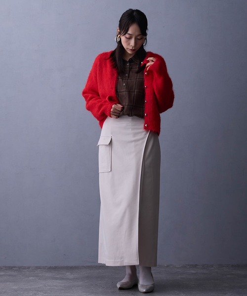 NICOLE white（ニコルホワイト）の「シャギーカーディガン（カーディガン/ボレロ・レディース・ピンク/レッド/ブラウン・FREE）」の11枚目の写真