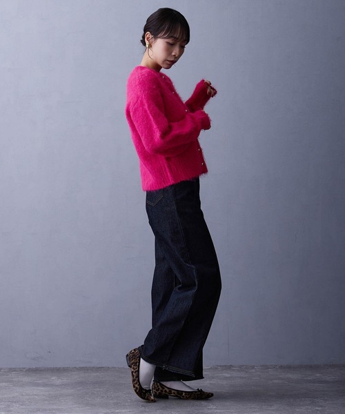 NICOLE white（ニコルホワイト）の「シャギーカーディガン（カーディガン/ボレロ・レディース・ピンク/レッド/ブラウン・FREE）」の13枚目の写真