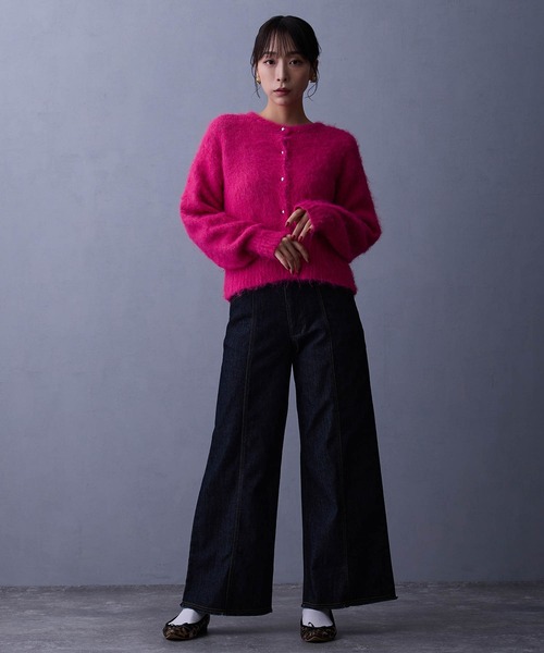 NICOLE white（ニコルホワイト）の「シャギーカーディガン（カーディガン/ボレロ・レディース・ピンク/レッド/ブラウン・FREE）」の16枚目の写真