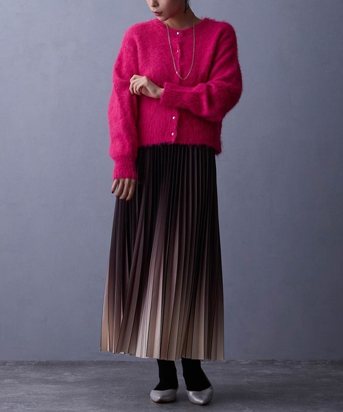 NICOLE white（ニコルホワイト）の「シャギーカーディガン（カーディガン/ボレロ・レディース・ピンク/レッド/ブラウン・FREE）」の19枚目の写真