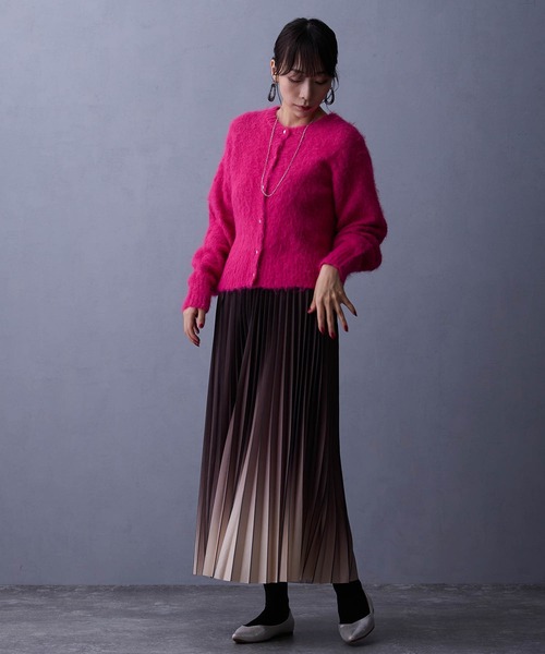 NICOLE white（ニコルホワイト）の「シャギーカーディガン（カーディガン/ボレロ・レディース・ピンク/レッド/ブラウン・FREE）」の20枚目の写真