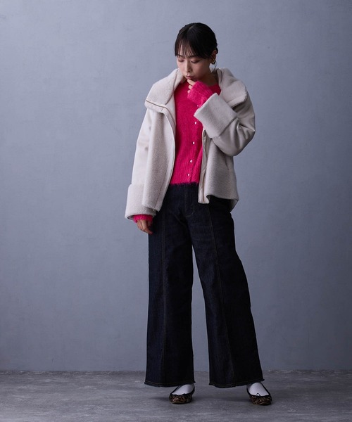 NICOLE white（ニコルホワイト）の「シャギーカーディガン（カーディガン/ボレロ・レディース・ピンク/レッド/ブラウン・FREE）」の22枚目の写真