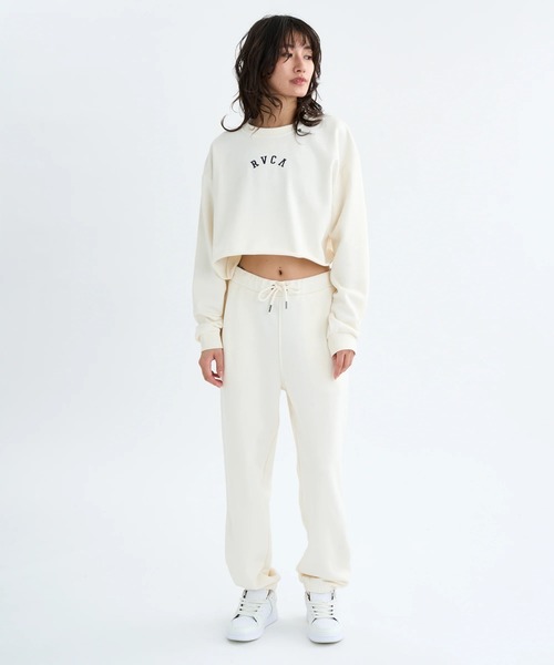 RVCA（ルーカ）の「RVCA レディース ARCH COLLEGE SWEAT PANTS セットアップボトムス 【2025年秋冬モデル】 @autumn/ルーカウエストゴムスウェットパンツ（スウェットパンツ・レディース・オフホワイト/グレー/ブラック・MEDIUM/SMALL）」の4枚目の写真