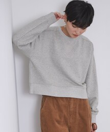 OPAQUE.CLIP | ラメ裏毛ショートプルオーバー【洗濯機OK】(スウェット)
