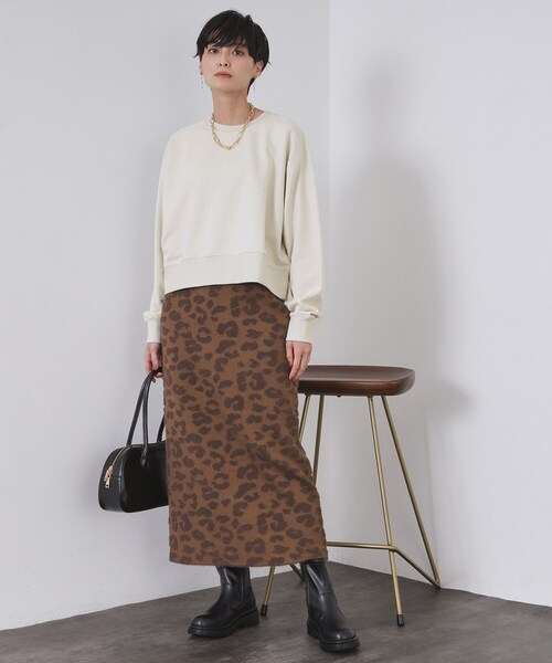 OPAQUE.CLIP（オペークドットクリップ）の「ラメ裏毛ショートプルオーバー【洗濯機OK】（スウェット・レディース・アイボリー系5/グレー系4/パープル系1・00）」の6枚目の写真