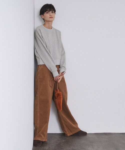 OPAQUE.CLIP（オペークドットクリップ）の「ラメ裏毛ショートプルオーバー【洗濯機OK】（スウェット・レディース・アイボリー系5/グレー系4/パープル系1・00）」の9枚目の写真