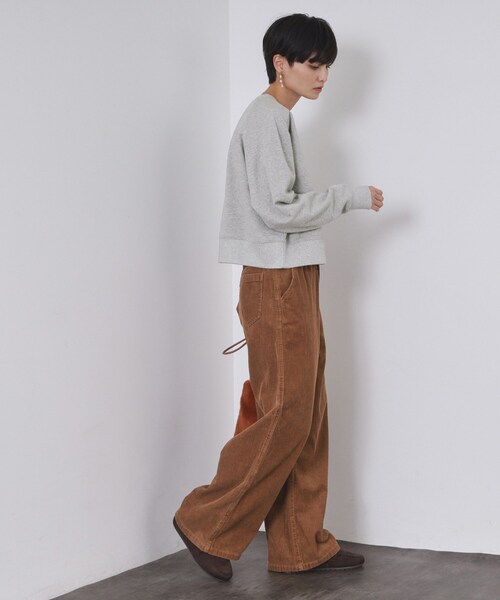 OPAQUE.CLIP（オペークドットクリップ）の「ラメ裏毛ショートプルオーバー【洗濯機OK】（スウェット・レディース・アイボリー系5/グレー系4/パープル系1・00）」の10枚目の写真