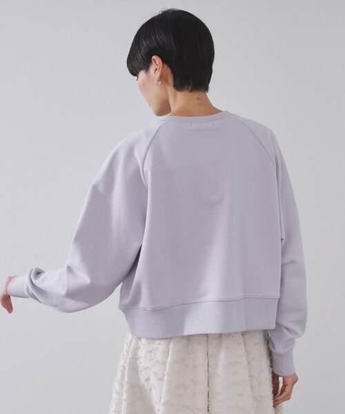 OPAQUE.CLIP（オペークドットクリップ）の「ラメ裏毛ショートプルオーバー【洗濯機OK】（スウェット・レディース・アイボリー系5/グレー系4/パープル系1・00）」の15枚目の写真