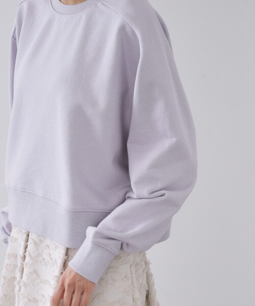 OPAQUE.CLIP（オペークドットクリップ）の「ラメ裏毛ショートプルオーバー【洗濯機OK】（スウェット・レディース・アイボリー系5/グレー系4/パープル系1・00）」の17枚目の写真