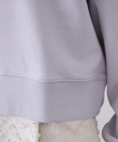OPAQUE.CLIP（オペークドットクリップ）の「ラメ裏毛ショートプルオーバー【洗濯機OK】（スウェット・レディース・アイボリー系5/グレー系4/パープル系1・00）」の21枚目の写真