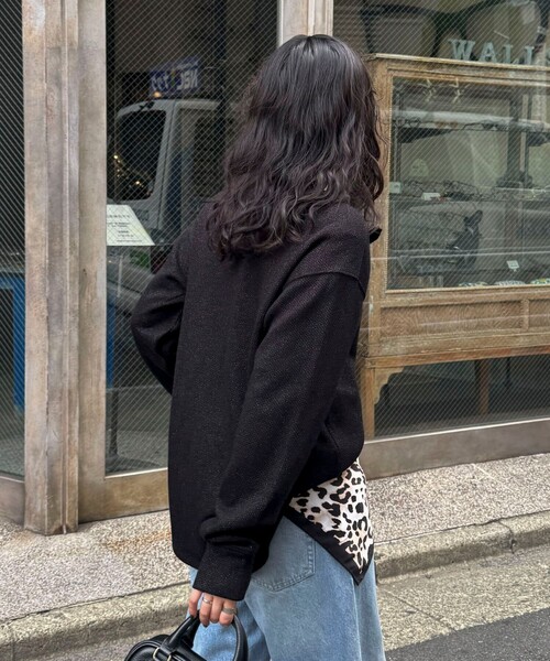 fredy emue（フレディエミュ）の「2WAYヘンリーラメプルオーバー（Tシャツ/カットソー・レディース・ブラック/グレー/アイボリー/サックスブルー・38）」の15枚目の写真