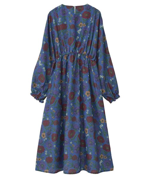 Green Parks(グリーンパークス)の「■WITH KURUMI NAKATA フラワープリントワンピース(ワンピース・レディース・ブラック/ブルー・FREE)」の8枚目の写真