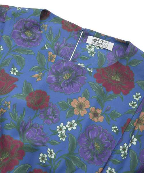 Green Parks(グリーンパークス)の「■WITH KURUMI NAKATA フラワープリントワンピース(ワンピース・レディース・ブラック/ブルー・FREE)」の13枚目の写真