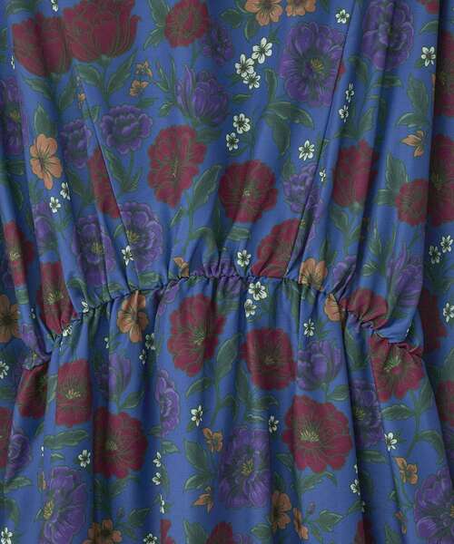 Green Parks(グリーンパークス)の「■WITH KURUMI NAKATA フラワープリントワンピース(ワンピース・レディース・ブラック/ブルー・FREE)」の14枚目の写真