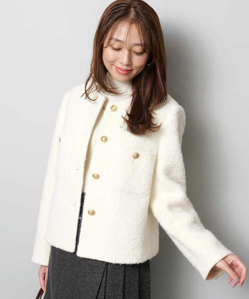 JUSGLITTY（ジャスグリッティー）の「シャギーブークレジャコット（ダウンジャケット/コート・レディース・ブラック/ブラウン/ホワイト・2/1）」の20枚目の写真