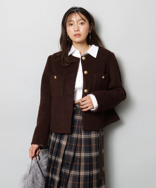 JUSGLITTY シャギーブークレジャコット ピンク 店舗限定 新品タグ付き 店舗限定》シャギーブークレジャコット | コート | JUSGLITTY（ジャス