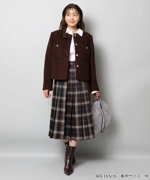 JUSGLITTY（ジャスグリッティー）の「シャギーブークレジャコット（ダウンジャケット/コート・レディース・ブラック/ブラウン/ホワイト・2/1）」の15枚目の写真