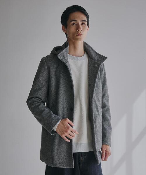 ON/OFF対応 ウーリック スタンド メルトンコート 【洗濯機OK/フード