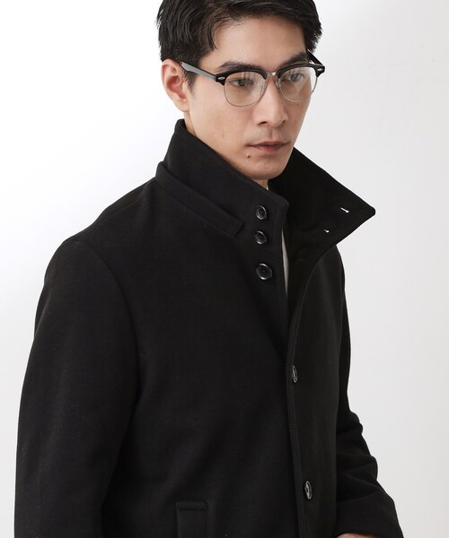 THE SHOP TK (ザ ショップ ティーケー )の「ON/OFF対応 ウーリック スタンド メルトンコート 【洗濯機OK/フード取外し可】(その他アウター・メンズ・グレー系3/ブラック/チャコール・02/03/04)」の22枚目の写真