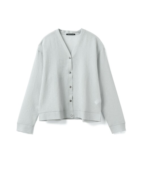 mizuiroind（ミズイロインド）の「mizuiro ind ワッシャーボイルVネックカーディガン（カーディガン/ボレロ・レディース・オフホワイト/ブラック/ネイビー/ライトグレー・FREE）」の3枚目の写真