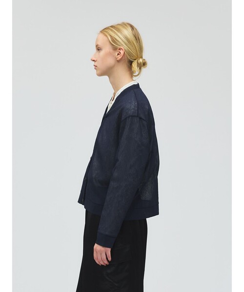 mizuiroind（ミズイロインド）の「mizuiro ind ワッシャーボイルVネックカーディガン（カーディガン/ボレロ・レディース・オフホワイト/ブラック/ネイビー/ライトグレー・FREE）」の11枚目の写真