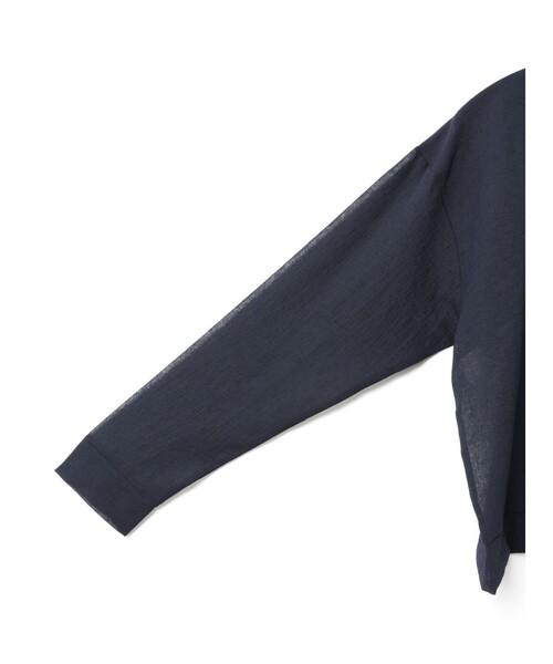 mizuiroind（ミズイロインド）の「mizuiro ind ワッシャーボイルVネックカーディガン（カーディガン/ボレロ・レディース・オフホワイト/ブラック/ネイビー/ライトグレー・FREE）」の18枚目の写真